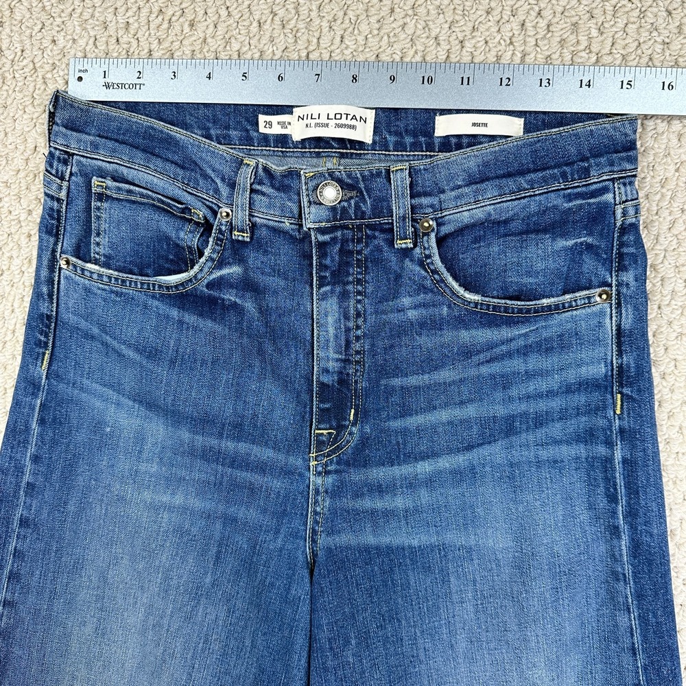 Nili Lotan Jeans Fits Womens 30x32 Classic Wash Josette High Rise 70s Flare Leg - Picture 7 of 16